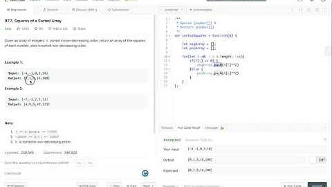 977. Leetcode | Squares of a Sorted Array