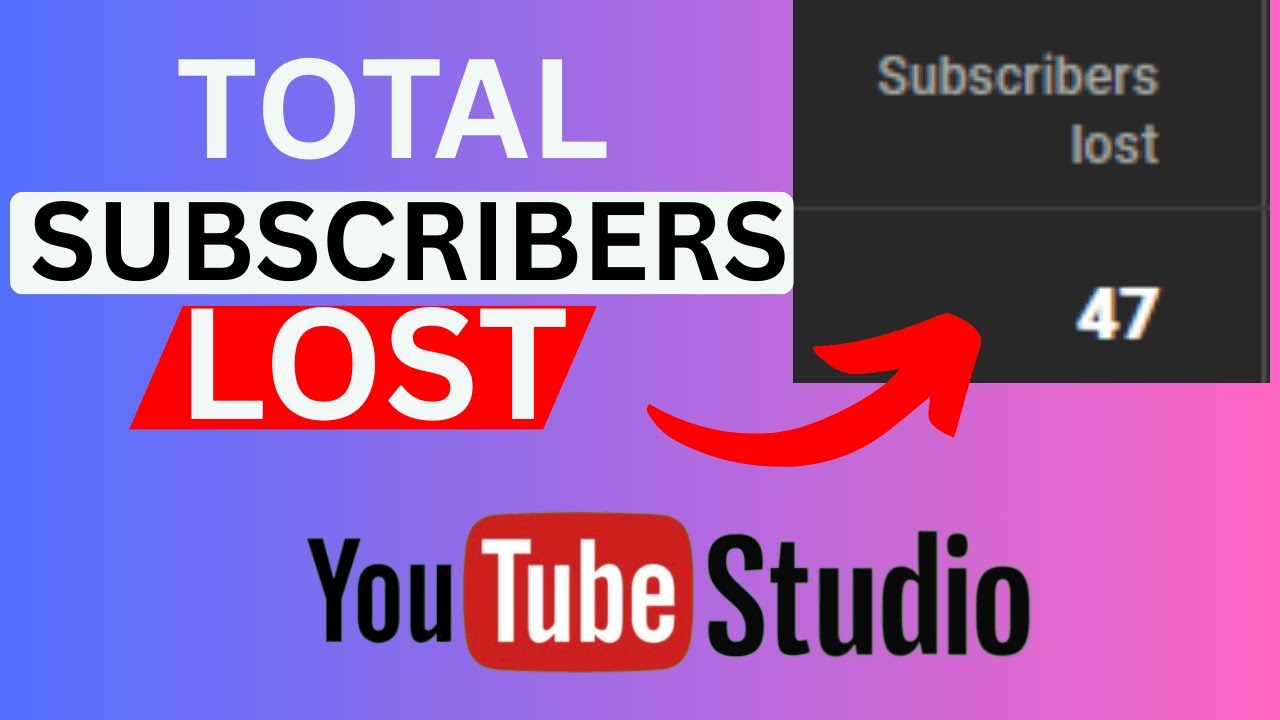 How To Find Total Number Of Subscribers You Have Lost In YouTube Studio ...