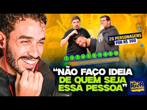 CAZÉ AND LUISINHO TRY TO GUESS 20 CHARACTERS FOR R$ 600! | IGOR RODRIGUES REACT
