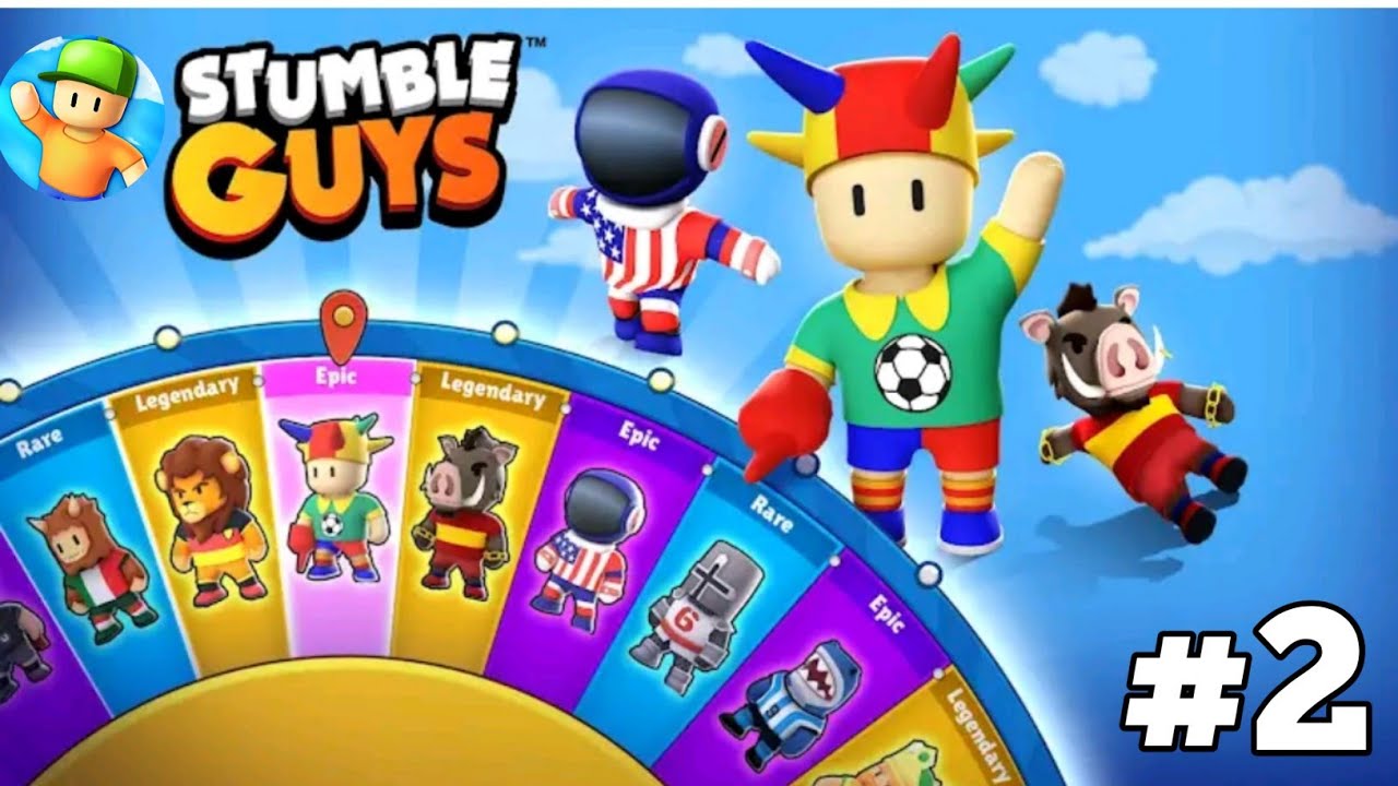 Stumble Guys Gameplay Funny Game | Stumble guys Gameplay New Charectors & Maps - No Commentary #2