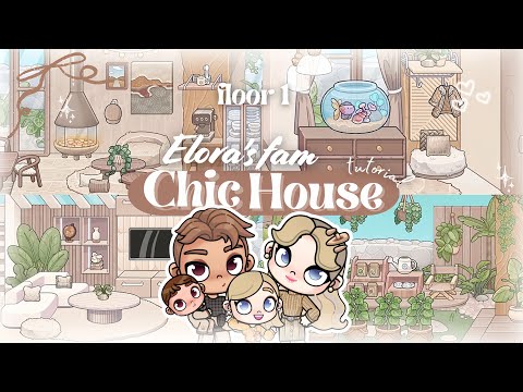 𝜗ৎ ₊˚ FREE! My Chic House Family Decoration Tutorial Floor 1 ⋆˚꩜｡