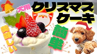 【犬 ケーキ】 基本材料2つ！犬用クリスマスケーキ。～【トイプードルのわらび】