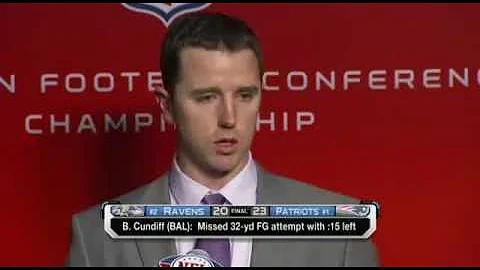 Baltimore Ravens Kicker Billy Cundiff Speaks On Mi...