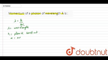 Momentum of a photon of wavelength `lambda` is :