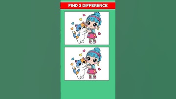 Can You Spot the 3 Differences? 🔍 Only 1% Can! #shorts #games  #difference #trending