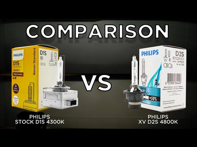 PHILIPS 4300K OEM D2S HID vs. PHILIPS X-tremeVision (XV) D2S HID Bulbs (HCX  MINI D2S Projectors) - YouTube