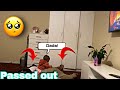 Passing out prank on our baby🤣*cute reaction*🥹