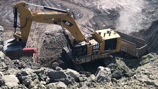 Caterpillar 6015B Excavator Loading Trucks - Sotiriadis Mining Works