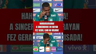 PQP, RAYAN! HAHAHAHA! A SINCERIDADE DO ATACANTE ANTES DE BRASIL X JAPÃO FEZ GERAL CAIR NA RISADA!