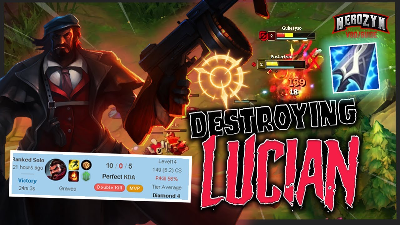This is how I DESTROYED Lucian with Graves Top lane in Diamond! | NeroZYN FULL VOD / GUIDE