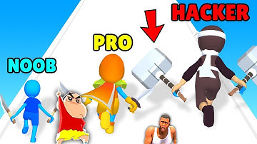 NOOB vs PRO vs HACKER in SOLO LEVELING with SHINCHAN and CHOP HINDI