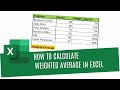 How to calculate weighted average in excel with 3 examples