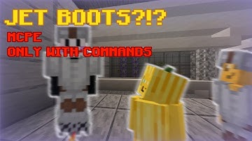 How to make Jet Boots 🔥In MINECRAFT BEDROCK using only COMMANDS! ✈️