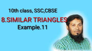 10th class SSC,CBSE (SIMILAR TRIANGLES) Example (11)loft: Roahan Sir