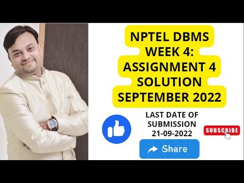 nptel dbms assignment 2022