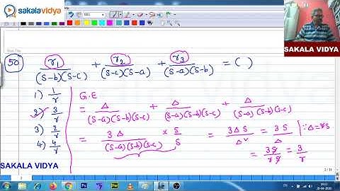 PROPERTIES OF TRIANGLES||PART04||JEE MAINS |EAMCET|ECET||2022 |PGT&TGT||#SAKALAVIDYA