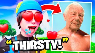 Thirsty Grandpa Stole My Girlfriend From Me On Fortnite...?