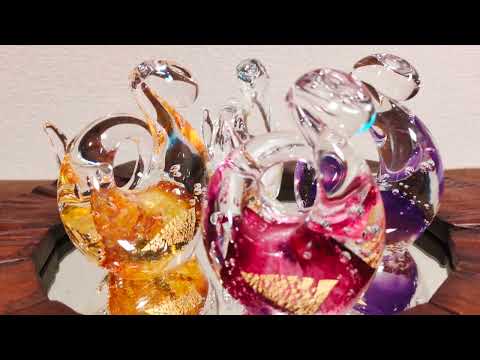 tsune ガラス　器　田中恒子 Sake Glass ぐい呑 銀箔 (100 cc) | TSUNE;田中恒子の器