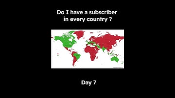 Do I have a subscriber in every country ? (Day 7) #shorts #geography