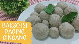 Bakso Isi Daging Cincang Kres-kres Kenyal Garing