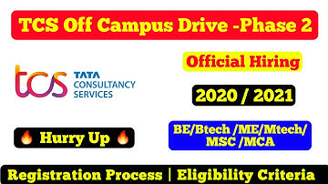 Very Big Update || TCS Again Starts Hiring || TCS Off Campus Drive 2021 || Chandan Patel