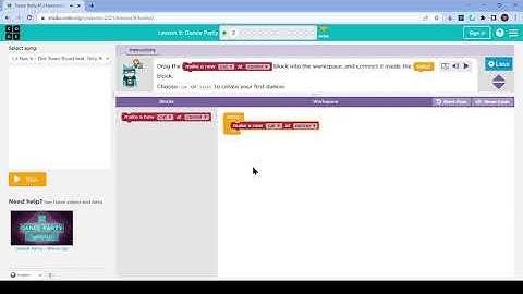 L9-2 |Code.org | Express-2021 | Lesson 9:Dance party| level 2