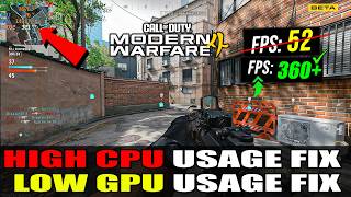 How To FIX High CPU Usage and Low GPU Usage in Modern Warfare 4 Beta (Low FPS) 2026 Guide
