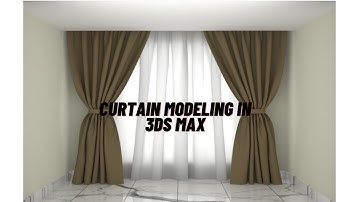 curtain modeling in 3ds max | cloth animation | Esthetic space decor