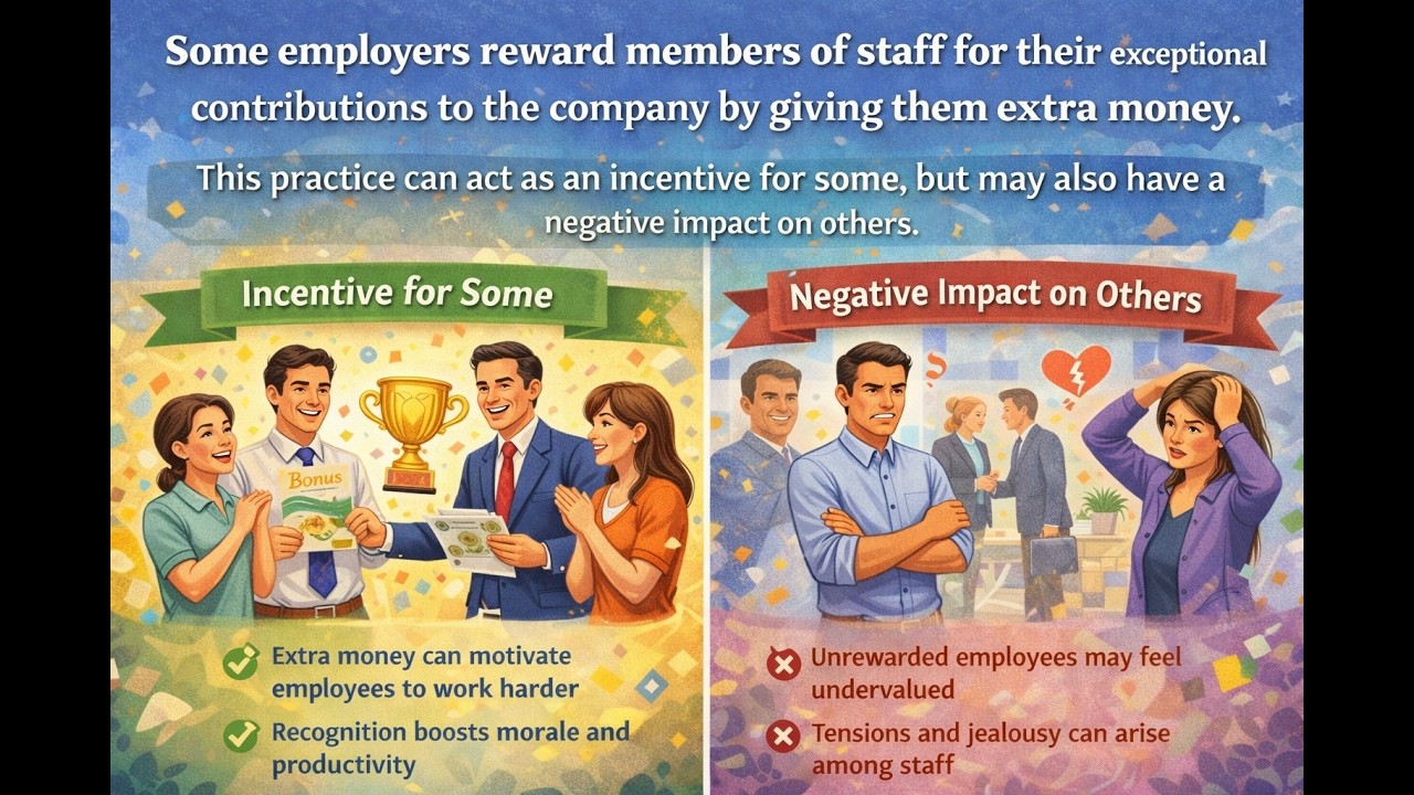 IELTS Writing -Task2 - Some employers reward members of staff for their exceptional etc