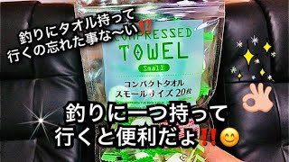 100円で釣りに忘れがちなタオルを忘れず、洗わず済む方法