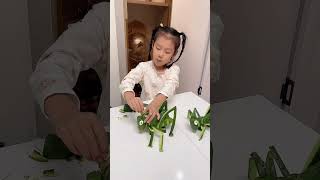 I wanted to make some vegetarian cucumber today, but my daughter disrupted my plans.