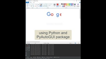 Draw Google logo and home page in ms-paint using Python and PyAutoGUI