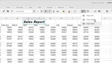 Zoho Docs - Formatting your spreadsheet data