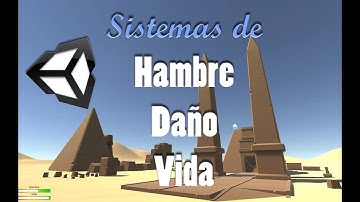 Unity 5 - Sistema de Vida , Daño y Hambre - Unity Tutorial español c#