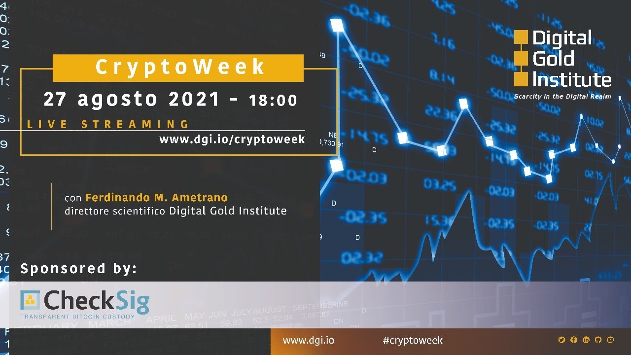 CryptoWeek #29 (27 agosto 2021)