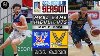 MPBL HIGHLIGHTS: MANILA SV BATANG SAMPALOC SGA VS NUEVA ECIJA RICE VANGUARDS (MAY 11, 2024)