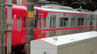 名鉄3100系3116F+9500系9506F急行岐阜行金山1番線発車&313系J8編成普通浜松行金山3番線到着