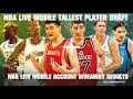 CRAZY BUZZER BEATER!!! Tallest Players Team + Giveaway Results in NBA Live Mobile