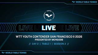 LIVE! | T1 | Day 2 | WTT Youth Contender San Francisco II 2026 Presented by MongoDB | Session 2