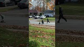 Grandparents Struggle to Keep Up with Kids on Scooters