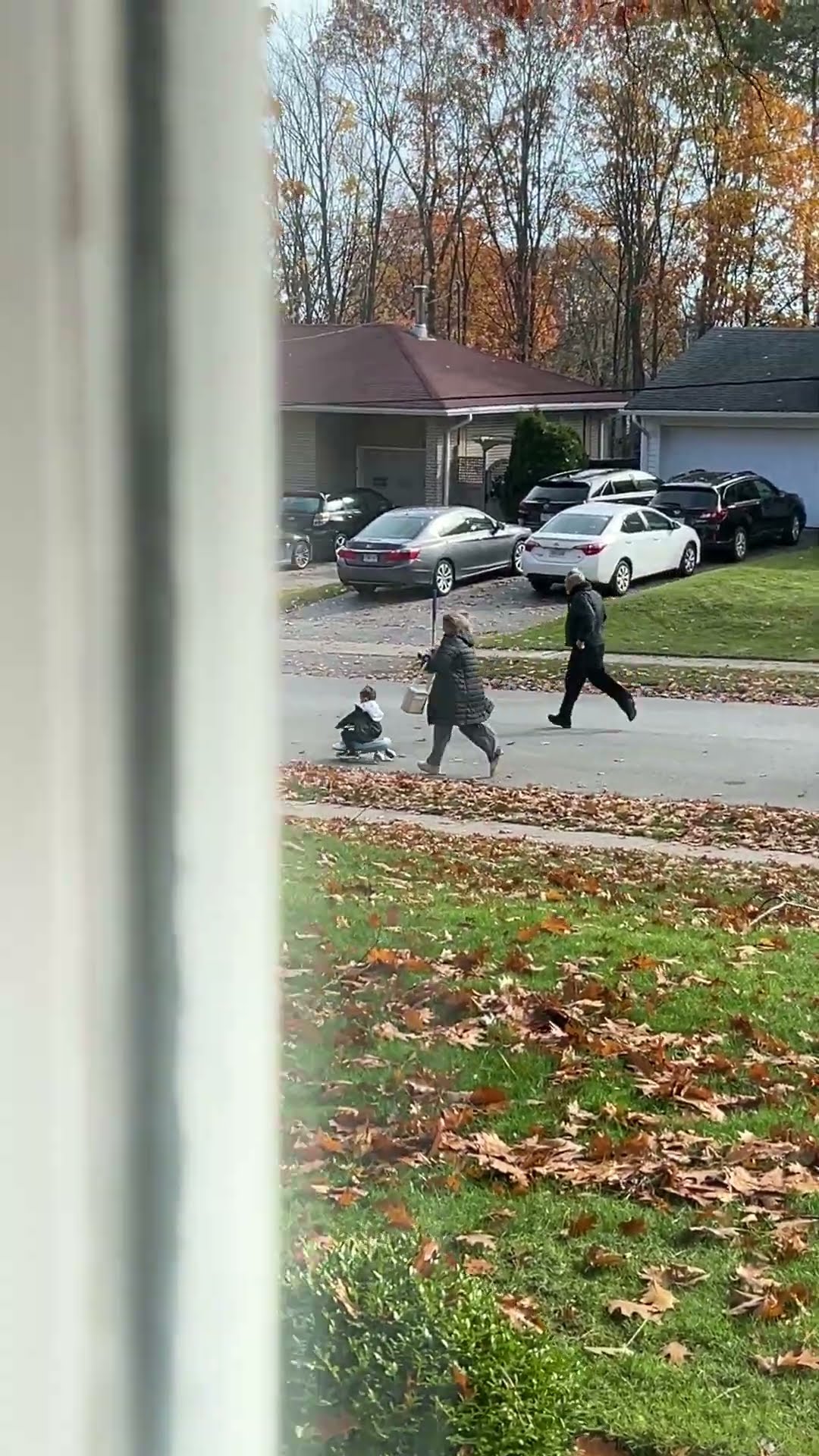 Grandparents Struggle to Keep Up with Kids on Scooters