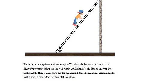 Tut.8, Q.10. Finding the maxim distance the boy can climb on the ladder without falling. - DayDayNews