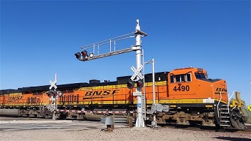 EB BNSF Empty Grain Train At Daggett Ca! #bigbossrailfanner