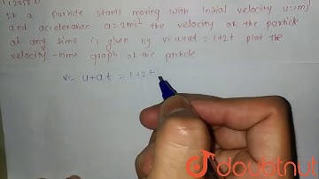 If a particle starts moving with initial velocity `u=1ms^-1` and acceleration `a=2ms^-2`