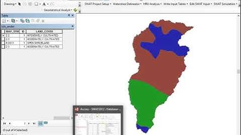 Landuse landcover and lookup table preparation for HRU Analysis in SWAT model