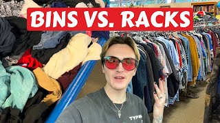 BINS VS. RACKS 🤔 TRIP TO THE THRIFT