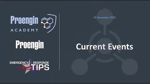 Webinar 17 - Current Event in HazMat/CBRN