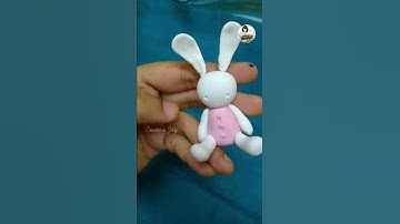 How to make a cute bunny with cold porcelain clay| DIY | Creative Jay | Miniature | Rabbit | Easy