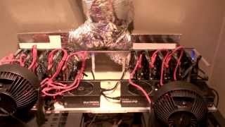 10x7970 Litecoin Mining Rig With Custom Exhaust