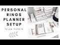 PERSONAL RINGS PLANNER FLIP THROUGH | Moterm Taupe Setup